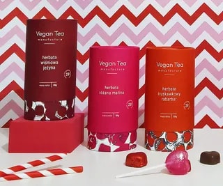 Vegan Tea - Truskawkowy Rabarbar - Herbata Owocowa 80g