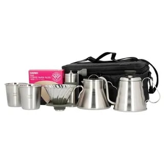 Hario - Outdoor Coffee Full Set - Zestaw akcesoriów kawowych z torbą
