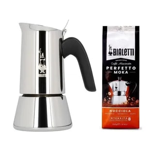 Bialetti Zestaw Venus 4tz + kawa Perfetto Moka Nocciola 250g