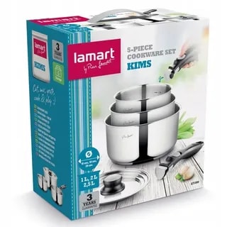 Lamart - Zestaw Garnków KIMS LT1009 - 5 elementów