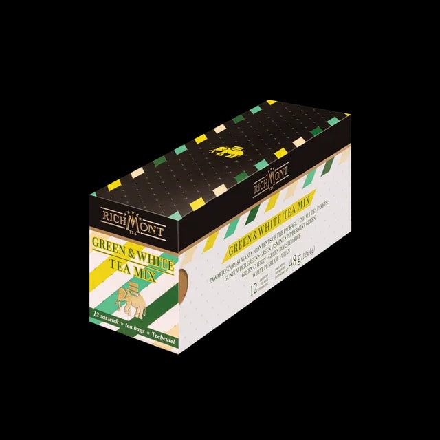 Richmont Green & White Tea Mix 12 Saszetek + Szklanka Hot Winter