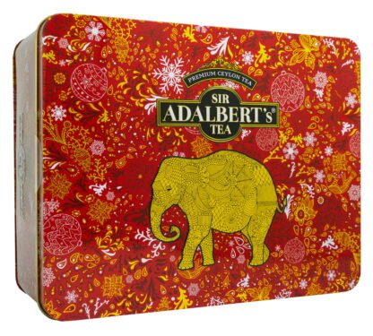 ADALBERTS GIFT BOX CZERWONY - BLACK TEA GOLDEN SASZETKI 80X2G