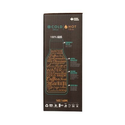 Asobu - Urban Water Bottle Czarny - Butelka termiczna 460 ml - obrazek 5