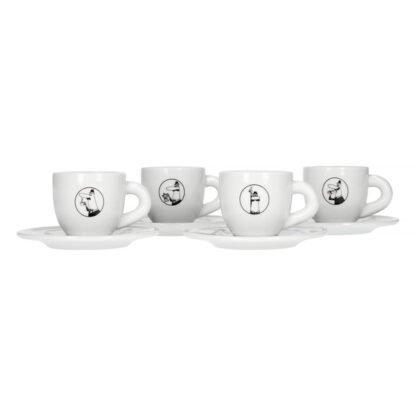 Bialetti Carousel Zestaw 4 filiżanek z podstawką