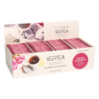 VEERTEA Cranberry & Raspberry- herbata owocowa w saszetkach / kopertkach- 100 torebek