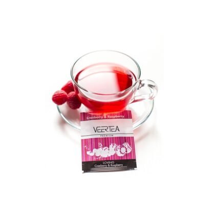 VEERTEA Cranberry & Raspberry- herbata owocowa w saszetkach / kopertkach- 100 torebek - obrazek 2