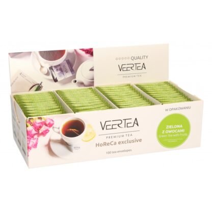 VEERTEA Sensational Green Tea & Fruits- zielona herbata z owocami w saszetkach / kopertkach - 100 torebek