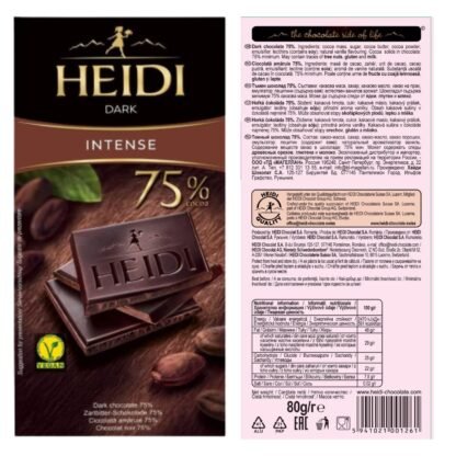 Czekolada Gorzka HEIDI DARK INTENSE 80G - obrazek 4