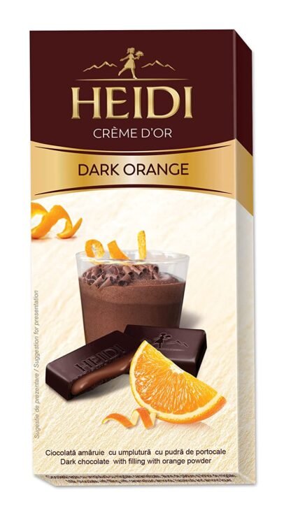 Czekolada Gorzka HEIDI CREME D'OR DARK ORANGE 90G - obrazek 2