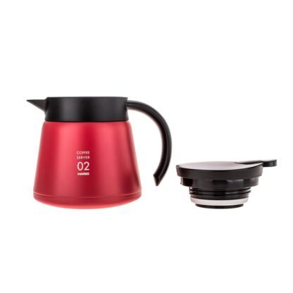 Hario Insulated Stainless Steel Server V60-02 Czerwony - 600ml - obrazek 4
