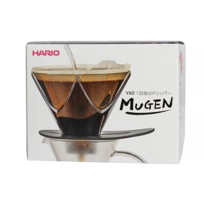 Hario - V60 MUGEN - Plastikowy Dripper - Czarny - obrazek 4