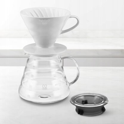 Hario ceramiczny Drip V60-02 Biały VDC-02W - obrazek 2