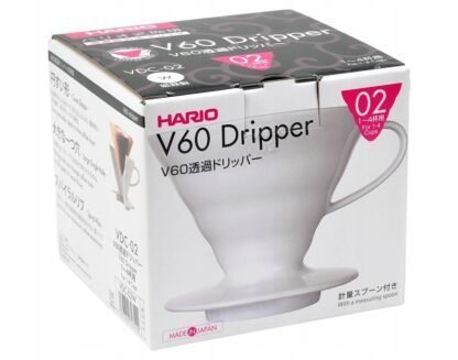 Hario ceramiczny Drip V60-02 Biały VDC-02W - obrazek 4