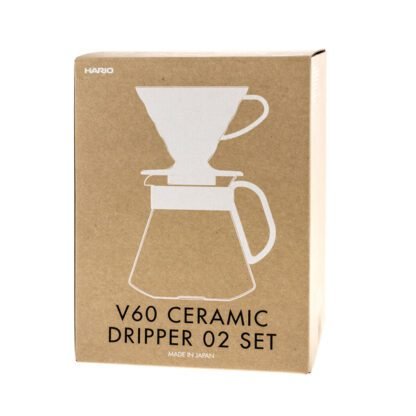 Hario zestaw V60 Dripper & Pot White - drip + serwer + filtry - obrazek 3
