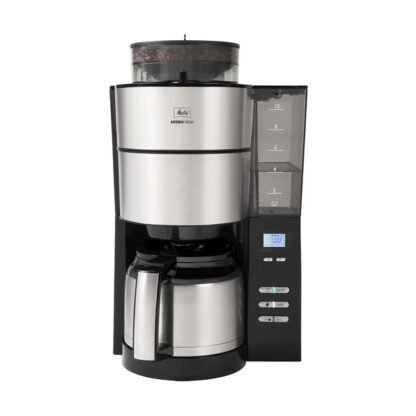 Melitta AromaFresh Therm Czarny - Ekspres przelewowy z wbudowanym młynkiem