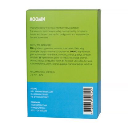 Teministeriet - Moomin Green Tea Raspberry - Herbata 20 piramidek - obrazek 2