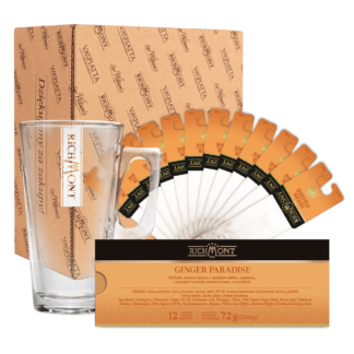 Richmont Ginger Paradise 12 saszetek + Szklanka Hot Winter