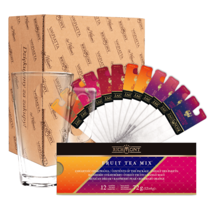 Richmont Fruit Tea Mix 12 Saszetek + Szklanka Hot Winter