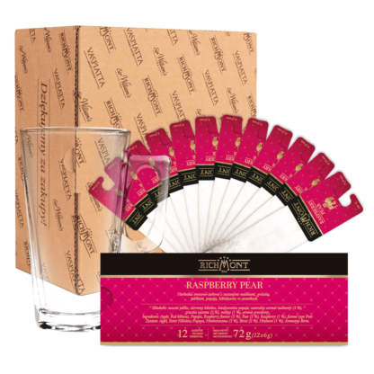 Richmont Raspberry Pear 12 Saszetek + Szklanka Hot Winter