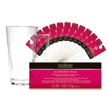Richmont Raspberry Pear 12 Saszetek + Szklanka Hot Winter - obrazek 3