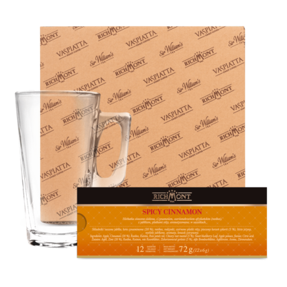Richmont Spicy Cinnamon 12 Saszetek + Szklanka Hot Winter - obrazek 2