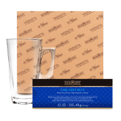 Richmont Earl Grey Blue 12 Saszetek + Szklanka Hot Winter - obrazek 2