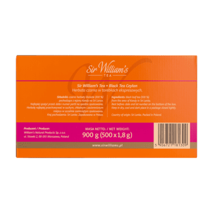 Sir William's London Ceylon Black Tea 500 Saszetek - obrazek 8