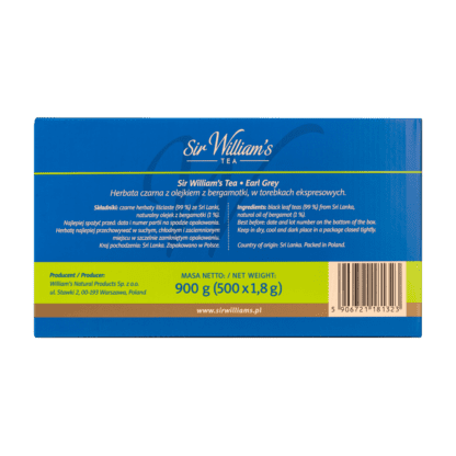 Sir William's London Earl Grey 500 Saszetek - obrazek 4