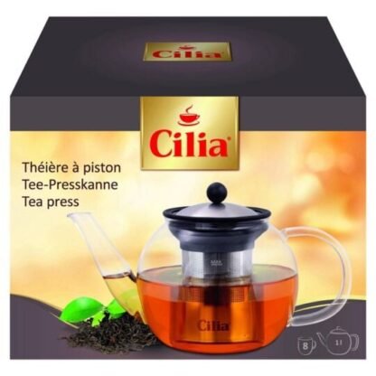 Cilia Tea Press - Dzbanek z tłokowym zaparzaczem do herbaty - 1 litr - obrazek 2
