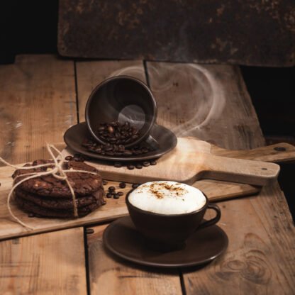 BIOFFEE Filiżanka i spodek z fusów kawowych i biomateriału - obrazek 9