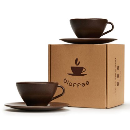 BIOFFEE Filiżanka i spodek z fusów kawowych i biomateriału - obrazek 7