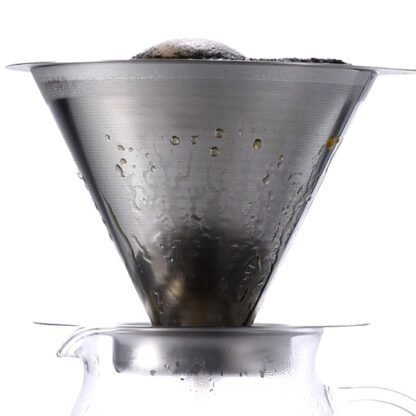 Hario metalowy Drip V60-01 z podstawką - obrazek 6