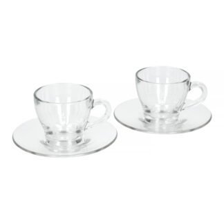 Bialetti Vetro - Zestaw 2 filiżanek ze spodkami do cappuccino