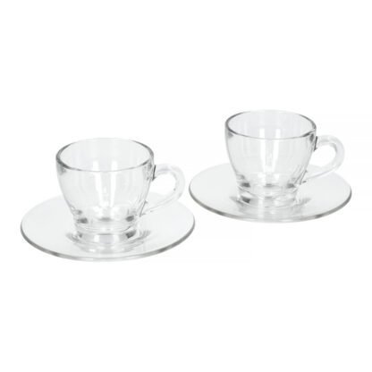Bialetti Vetro - Zestaw 2 filiżanek ze spodkami do cappuccino