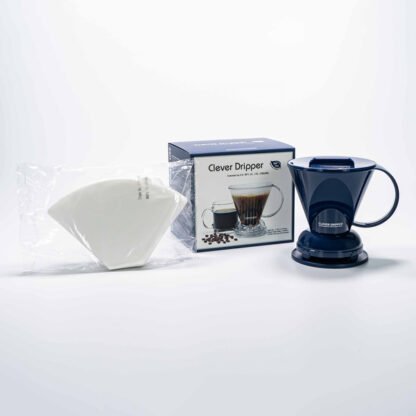Clever Dripper - Zaparzacz do kawy L 500ml granatowy + 100 filtrów - obrazek 2