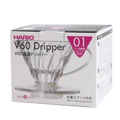 Hario Plastikowy Drip V60-01 Clear - obrazek 2