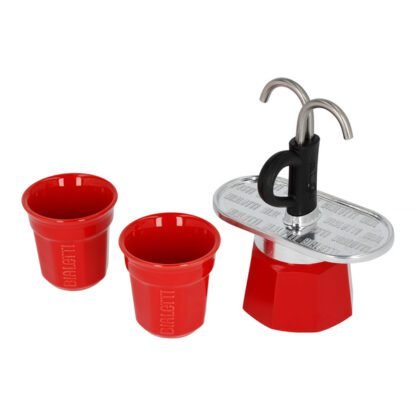 Bialetti Mini Express 2tz Czerwona + 2 filiżanki - obrazek 3
