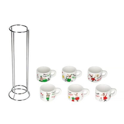 Bialetti Italia - Zestaw 6 filiżanek do espresso na stojaku - obrazek 2