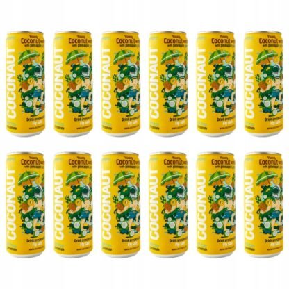 Coconaut Woda Kokosowa z Sokiem Ananasowym Zestaw 12 x puszka 320 ml - obrazek 2