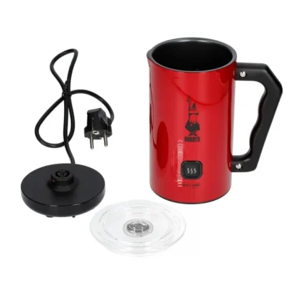 Bialetti Milk Frother MKF02 Rosso - Elektryczny spieniacz do mleka Czerwony - obrazek 2