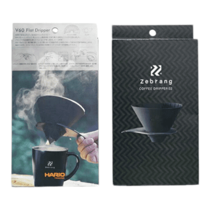 Hario - Zebrang V60-02 Flat Dripper - Składany drip silikonowy czarny - obrazek 3