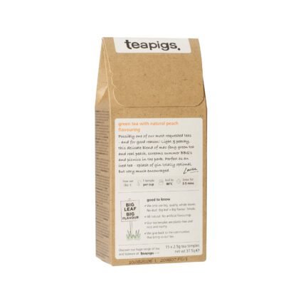 Teapigs - Green Tea with Peach - 15 piramidek - obrazek 2