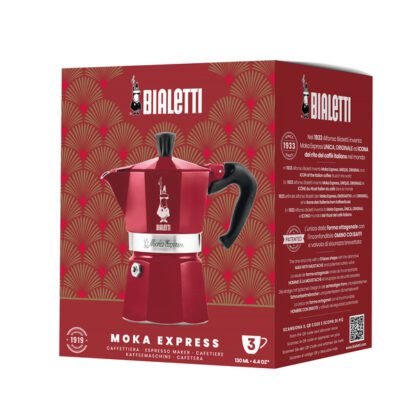Bialetti - Deco Glamour - Moka Express 3tz Czerwona - obrazek 2