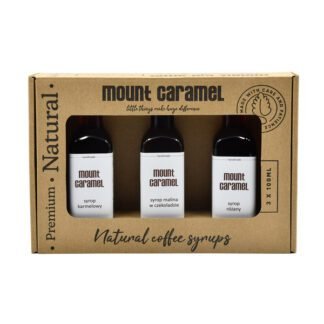 Mount Caramel - Zestaw syropów 3 x 100ml - Malina w Czekoladzie - Róża - Karmel