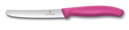 Nóż Victorinox Swiss Classic Różowy 6.7836.L115 Ostrze Ząbkowane 11 cm - obrazek 3