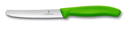Nóż Victorinox Swiss Classic Zielony 6.7836.L114 Ostrze Ząbkowane 11 cm - obrazek 3