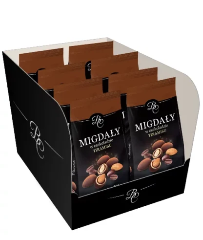 Eurohansa - BC Migdały w czekoladzie mlecznej i białej o smaku tiramisu - 80g - obrazek 2
