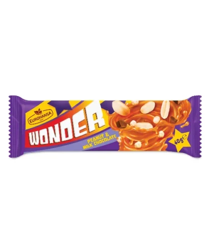 Eurohansa - WONDER baton orzechowy w mlecznej czekoladzie - 40g
