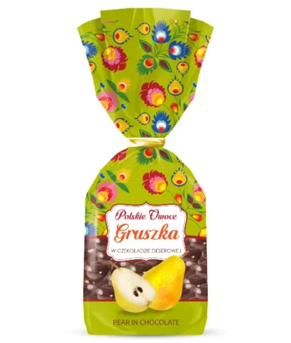 Eurohansa - Gruszka kandyzowana w czekoladzie deserowej POLSKIE OWOCE - 190g