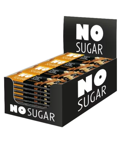 Eurohansa - NO SUGAR Baton Orzechowy w Czekoladzie Mlecznej Bez Cukru - 40g - obrazek 2